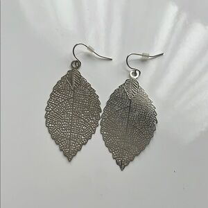 Elegant Silver Leaf Earrings